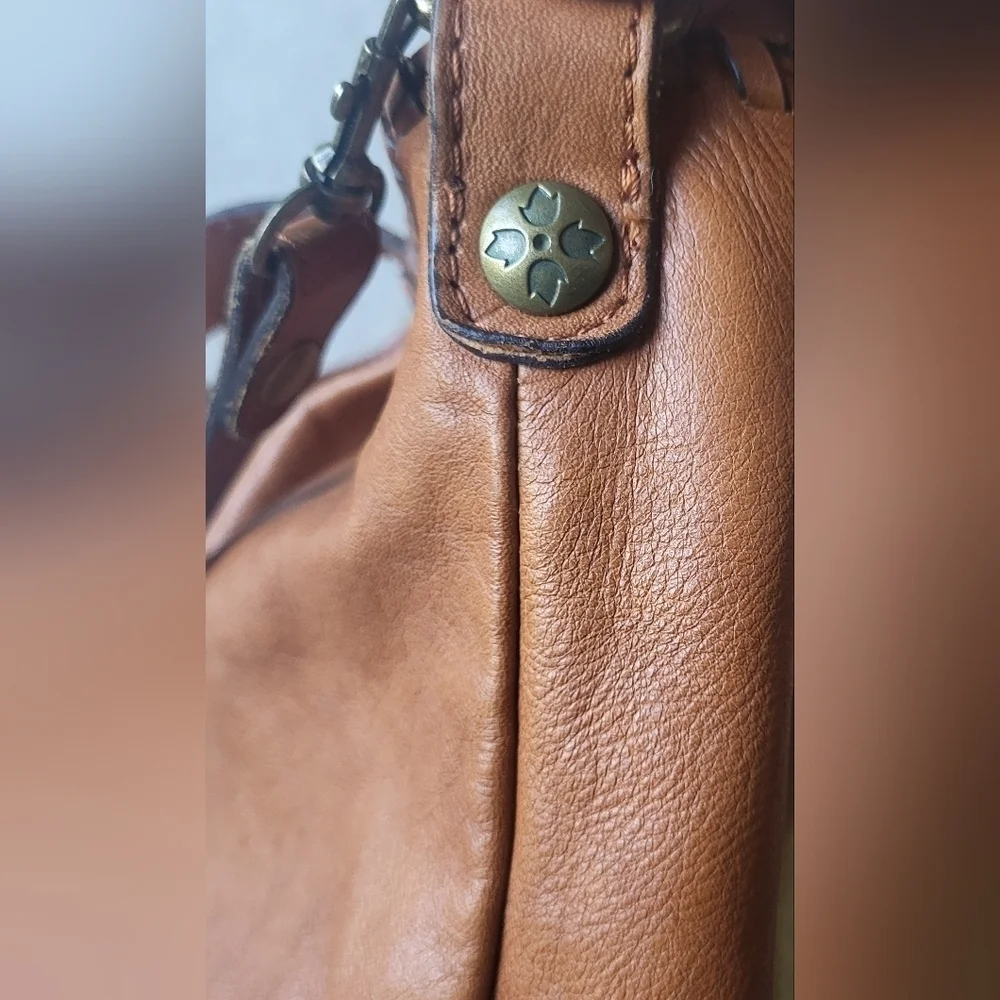 Patrica Nash Brown Leather Handbag With Top Handle or Shoulder Strap